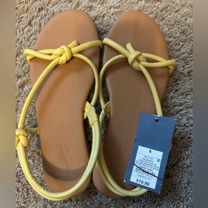 NWT universal thread yellow sandals